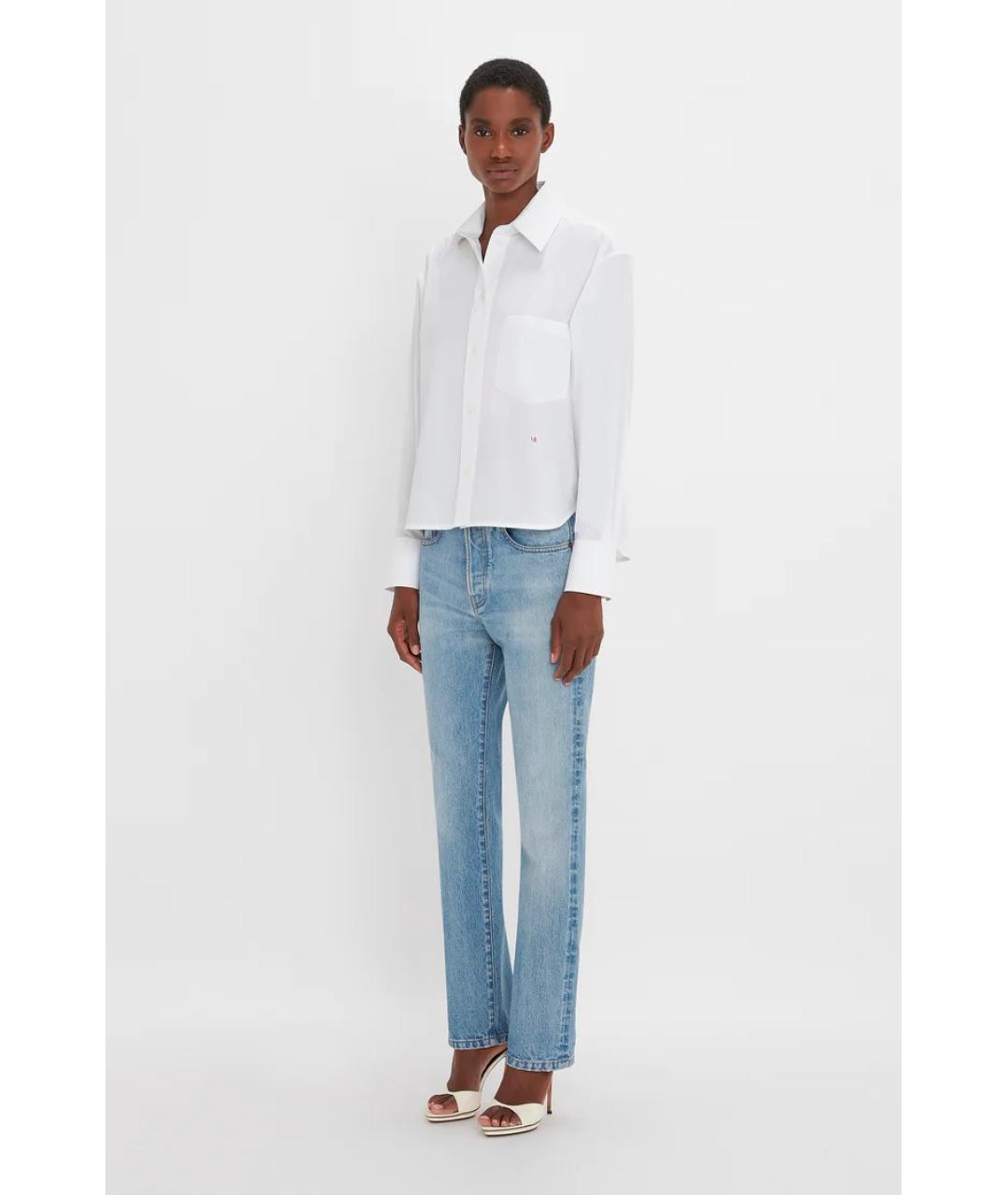 VICTORIA BECKHAM Белая хлопковая рубашка, фото 3