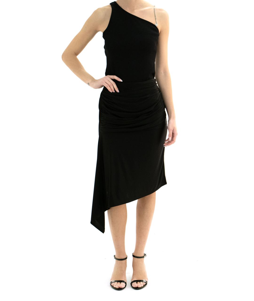 GIVENCHY Черная вискозная юбка миди, фото 2