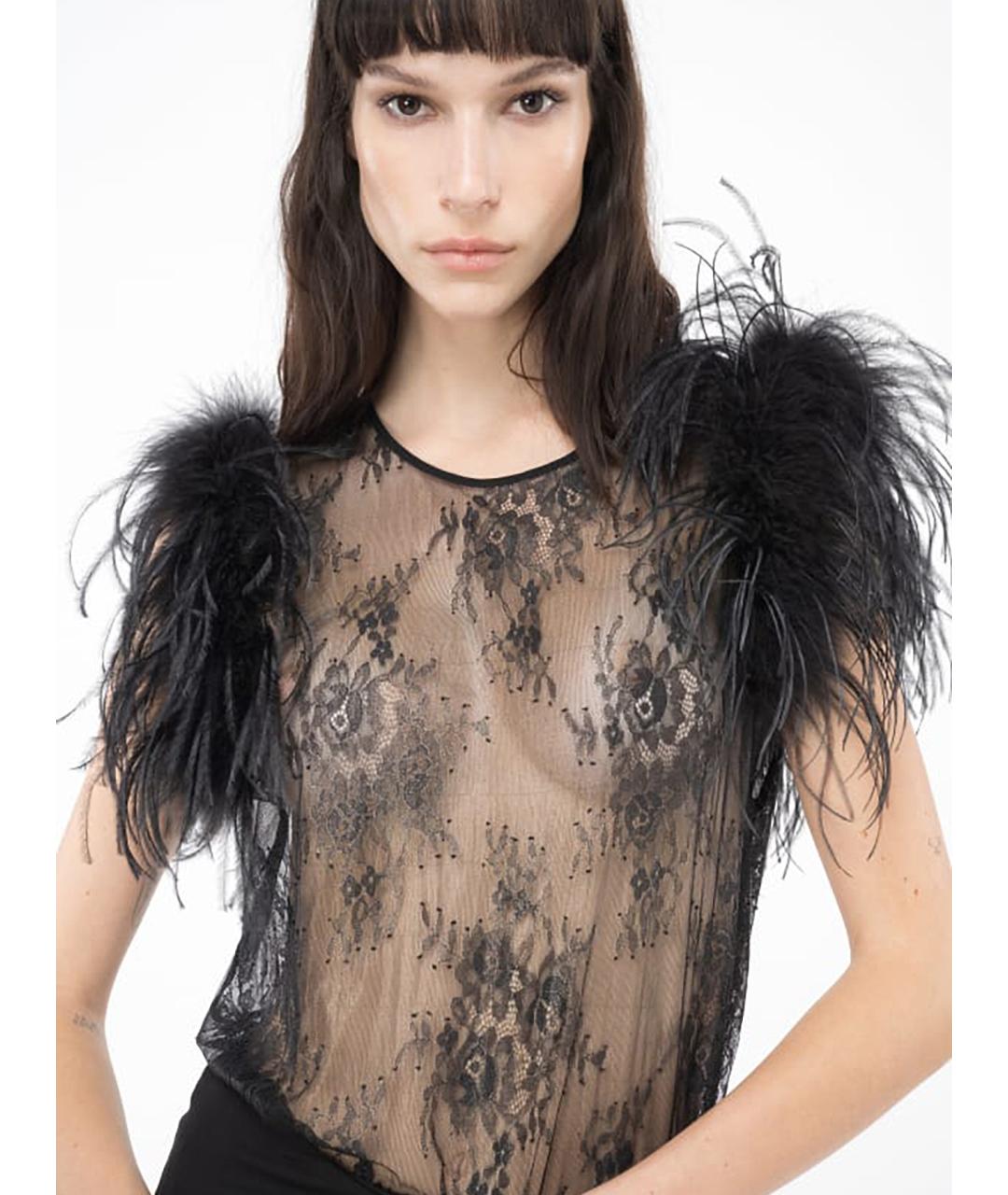 PINKO Черная полиамидовая блузы, фото 3