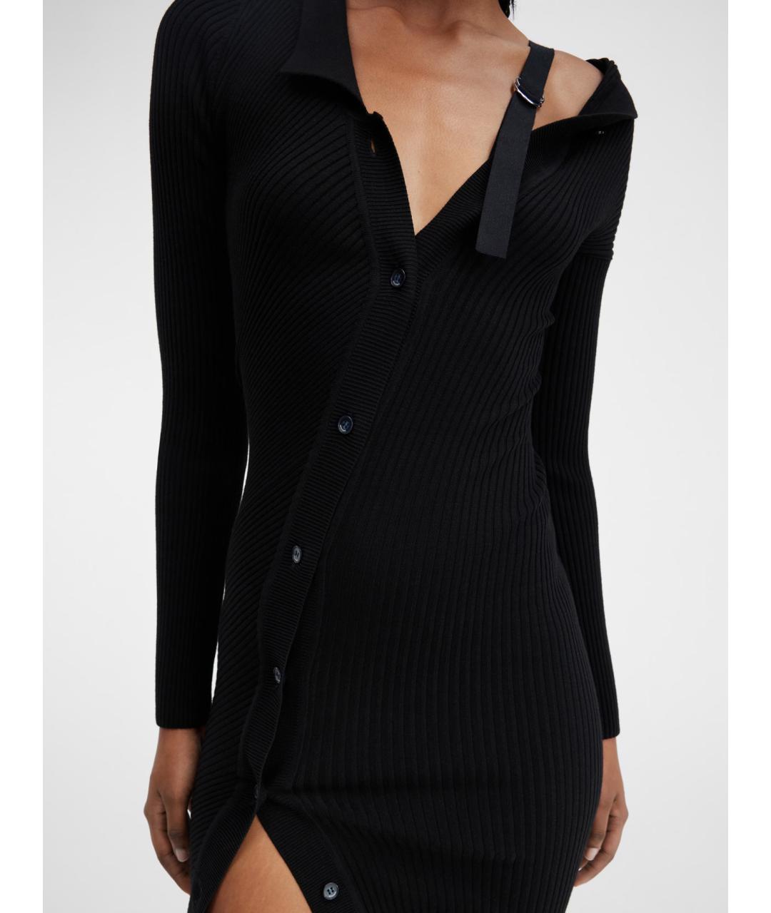 JACQUEMUS Черное повседневное платье, фото 4