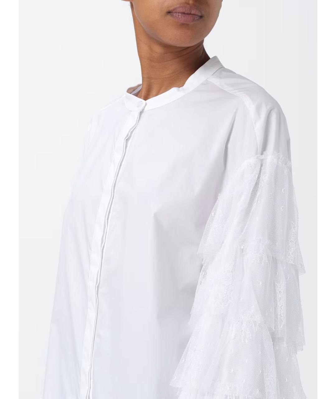 TWIN-SET Белая хлопковая блузы, фото 2