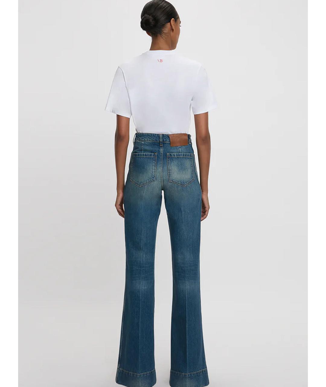 VICTORIA BECKHAM Белая хлопковая футболка, фото 4