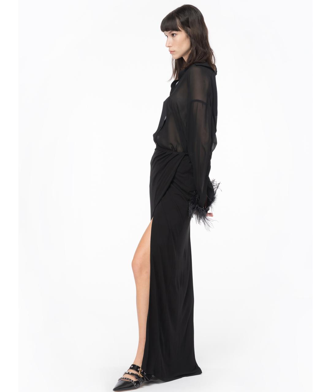 PINKO Черная вискозная рубашка, фото 4