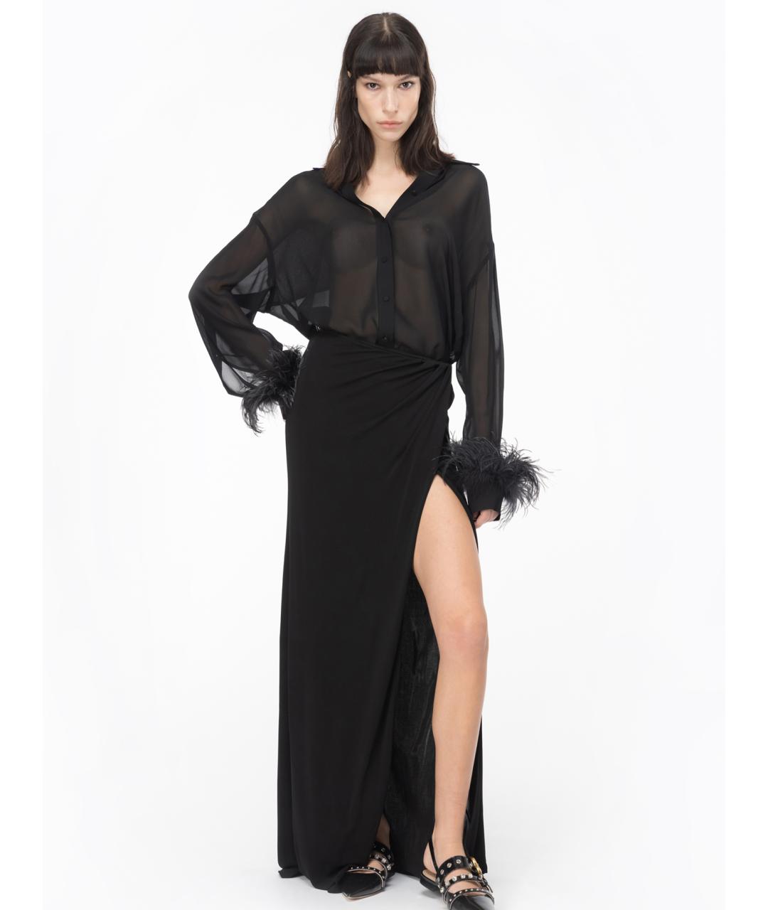 PINKO Черная вискозная рубашка, фото 2