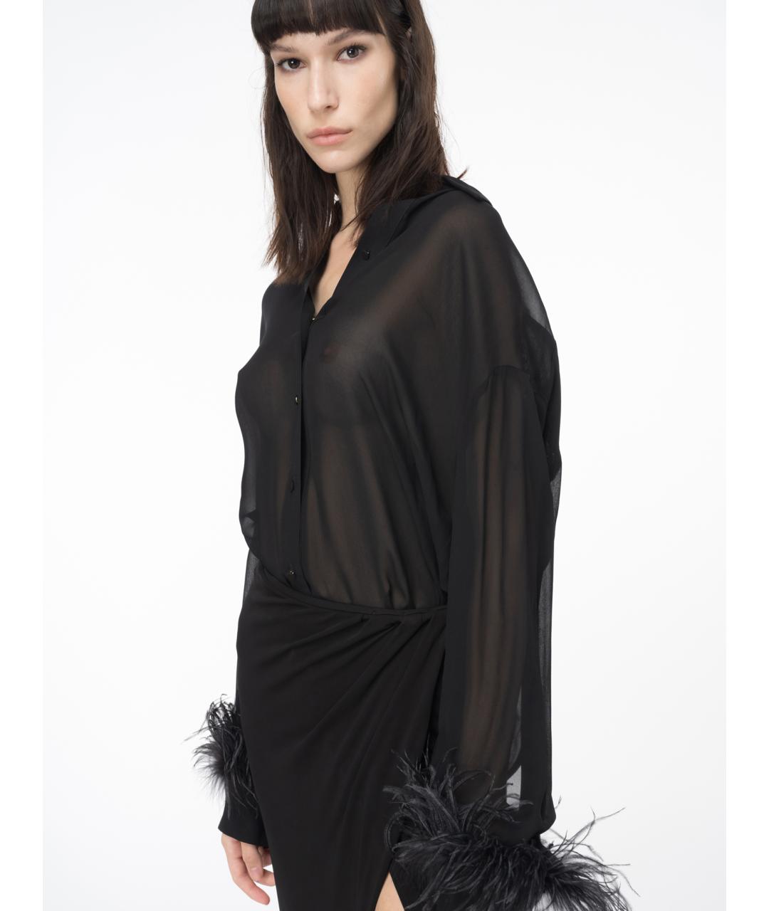 PINKO Черная вискозная рубашка, фото 3