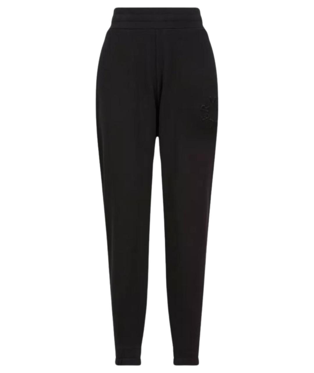 MONCLER Черные хлопковые прямые брюки, фото 1