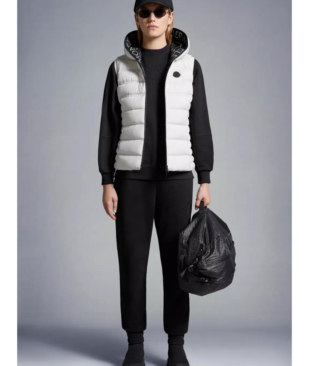 MONCLER Черные хлопковые прямые брюки, фото 2
