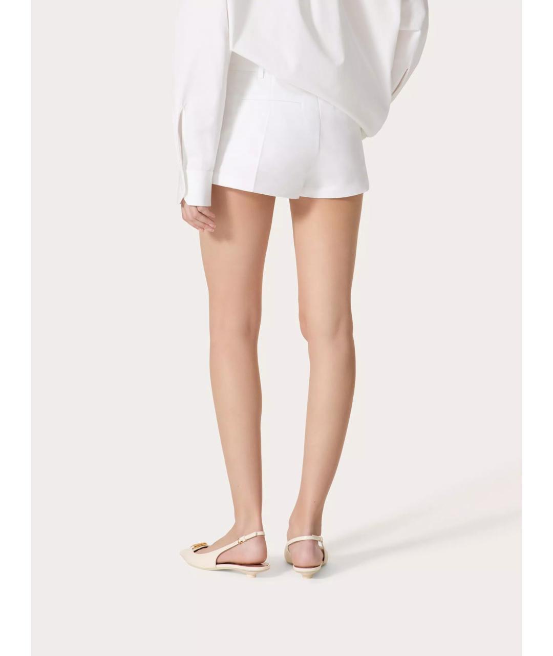 VALENTINO Белые хлопковые шорты, фото 4