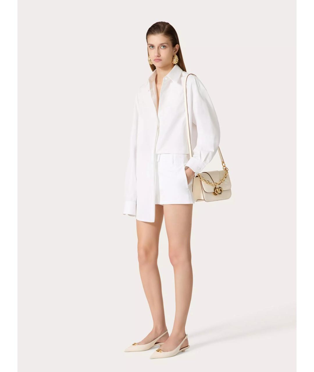 VALENTINO Белые хлопковые шорты, фото 2