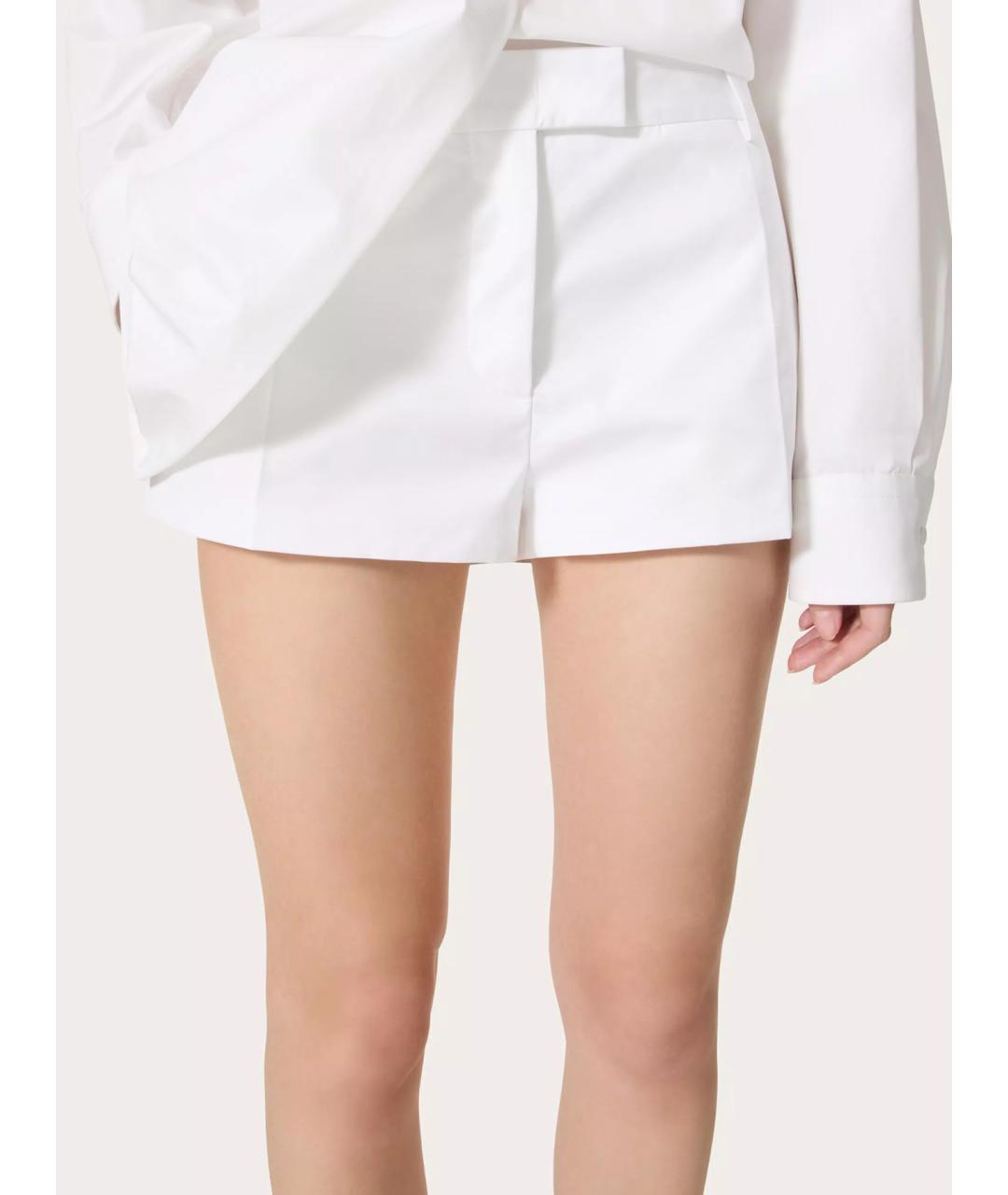 VALENTINO Белые хлопковые шорты, фото 3