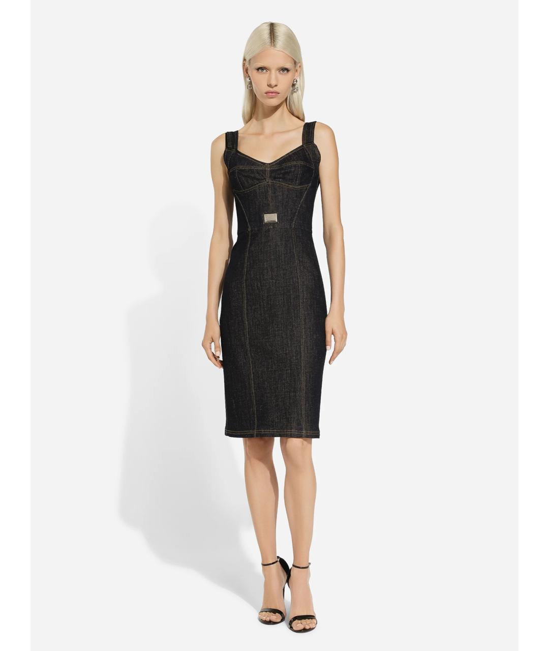 DOLCE&GABBANA Мульти хлопковое коктейльное платье, фото 2