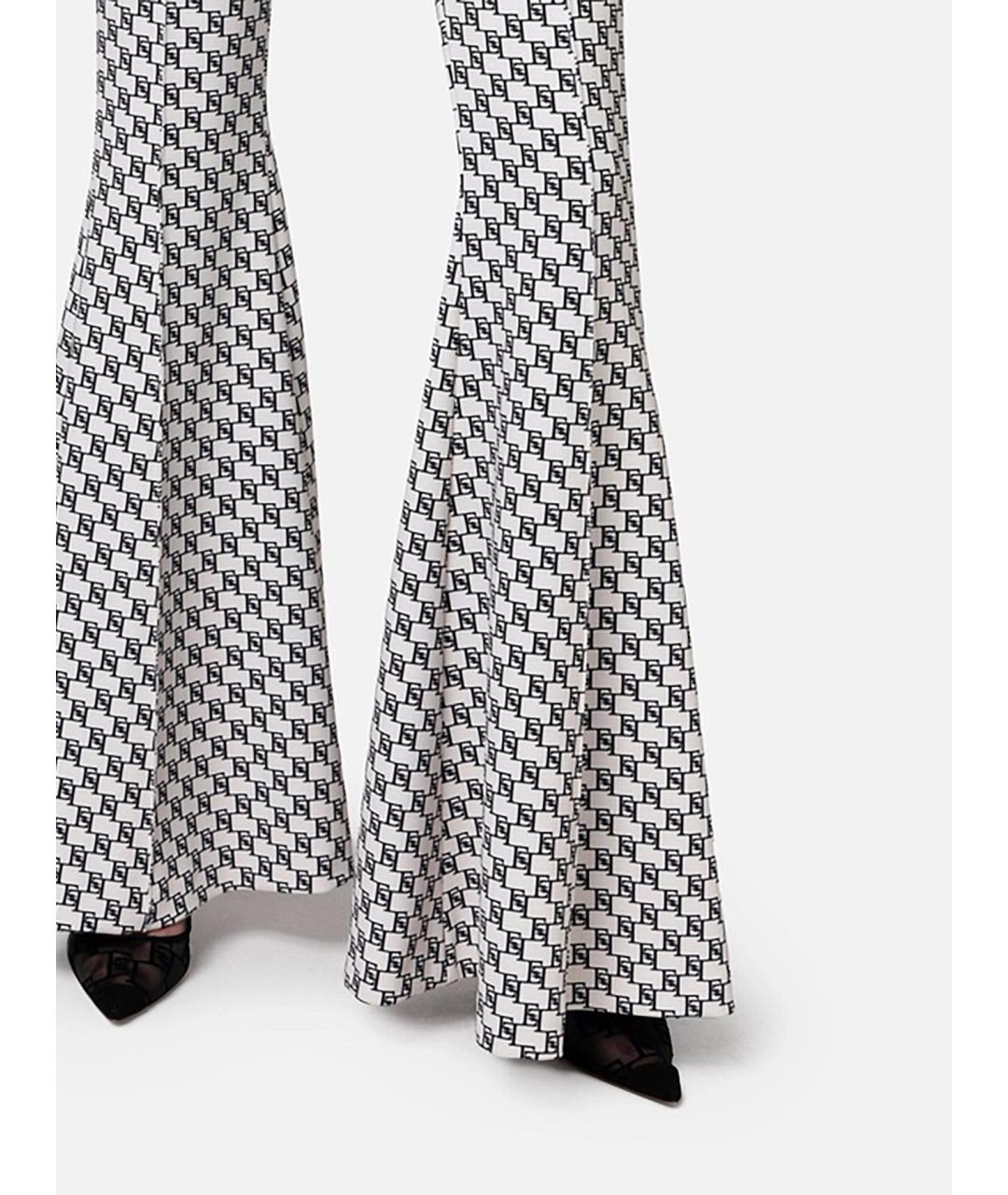 ELISABETTA FRANCHI Мульти полиэстеровые брюки широкие, фото 4