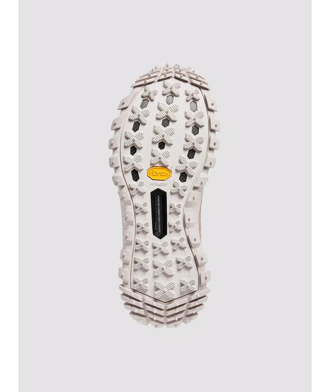 MONCLER Розовые текстильные кроссовки, фото 4