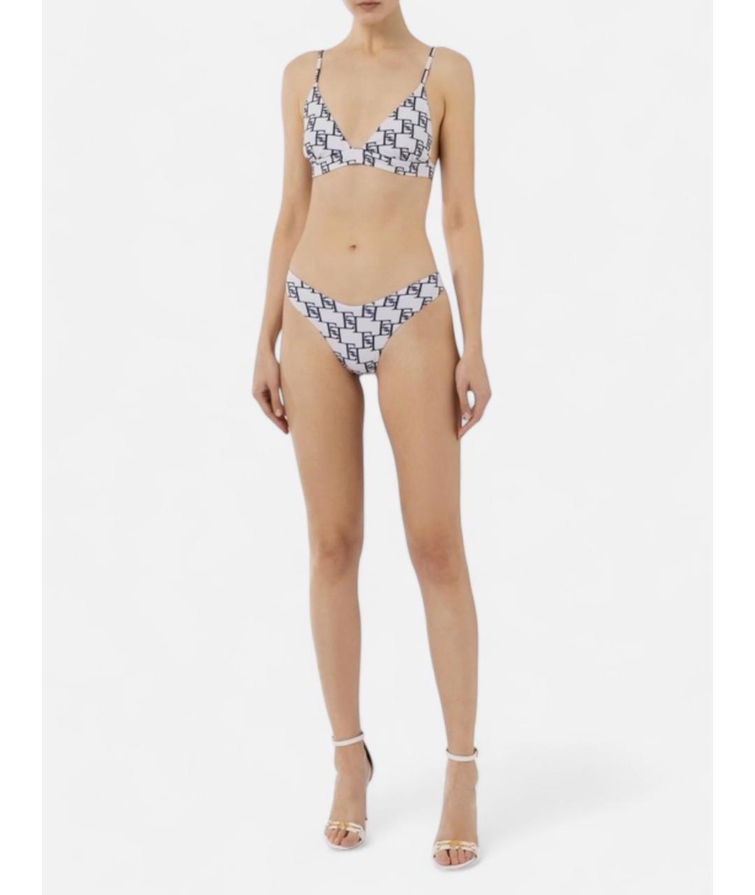 ELISABETTA FRANCHI Белый полиэстеровый купальник, фото 4