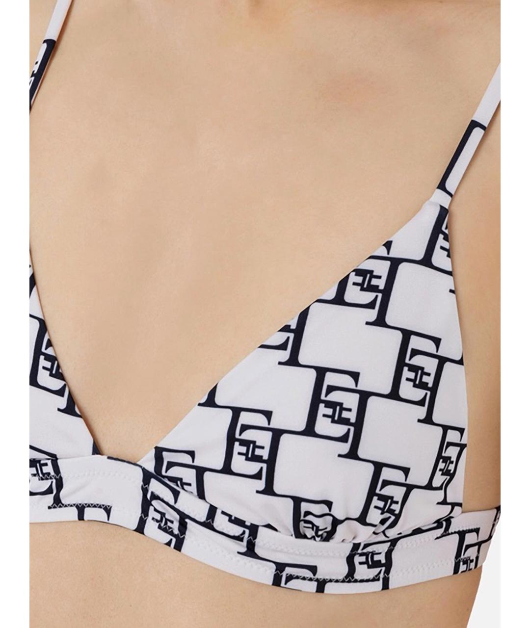 ELISABETTA FRANCHI Белый полиэстеровый купальник, фото 2