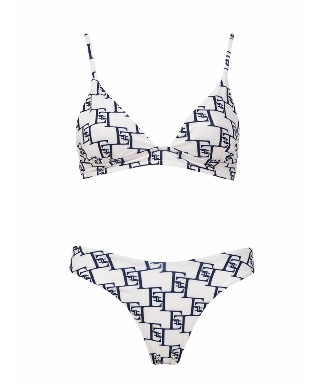 ELISABETTA FRANCHI Белый полиэстеровый купальник, фото 1