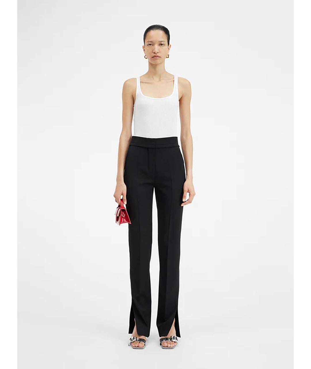 JACQUEMUS Черные шерстяные прямые брюки, фото 2