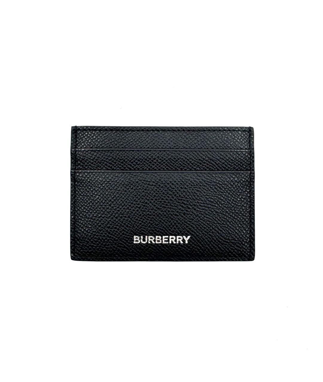 BURBERRY Черный кожаный кардхолдер, фото 1