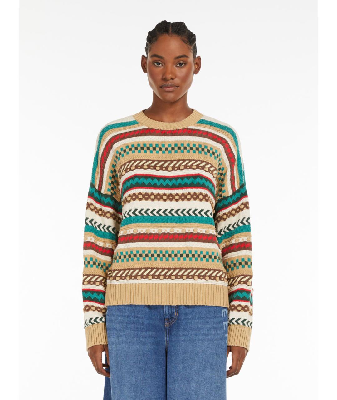 WEEKEND MAX MARA Мульти хлопковый джемпер / свитер, фото 3