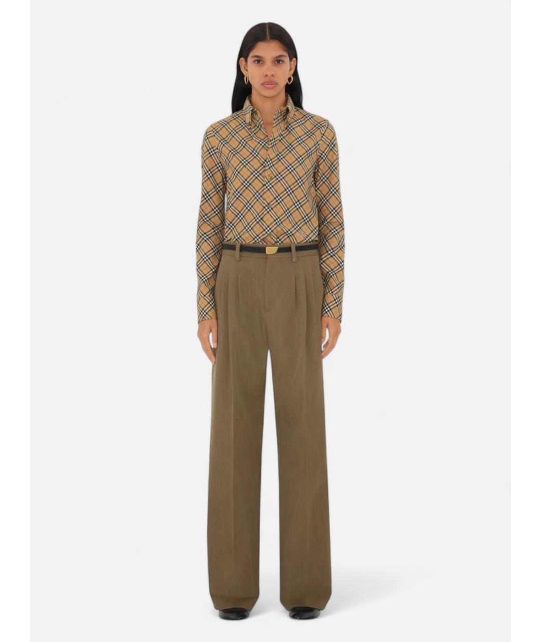 BURBERRY Бежевая хлопковая рубашка, фото 2