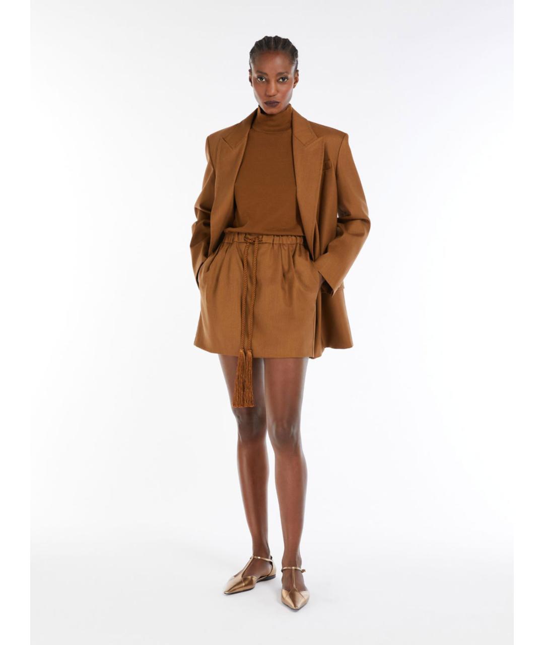 MAX MARA Коричневая шерстяная водолазка, фото 2