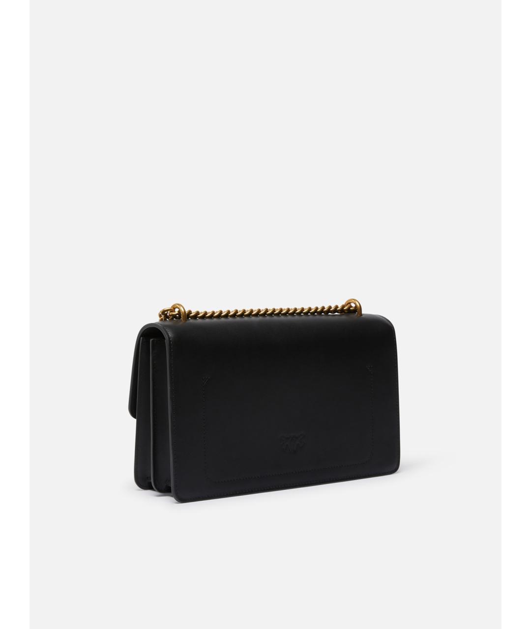 PINKO Черная кожаная сумка через плечо, фото 5