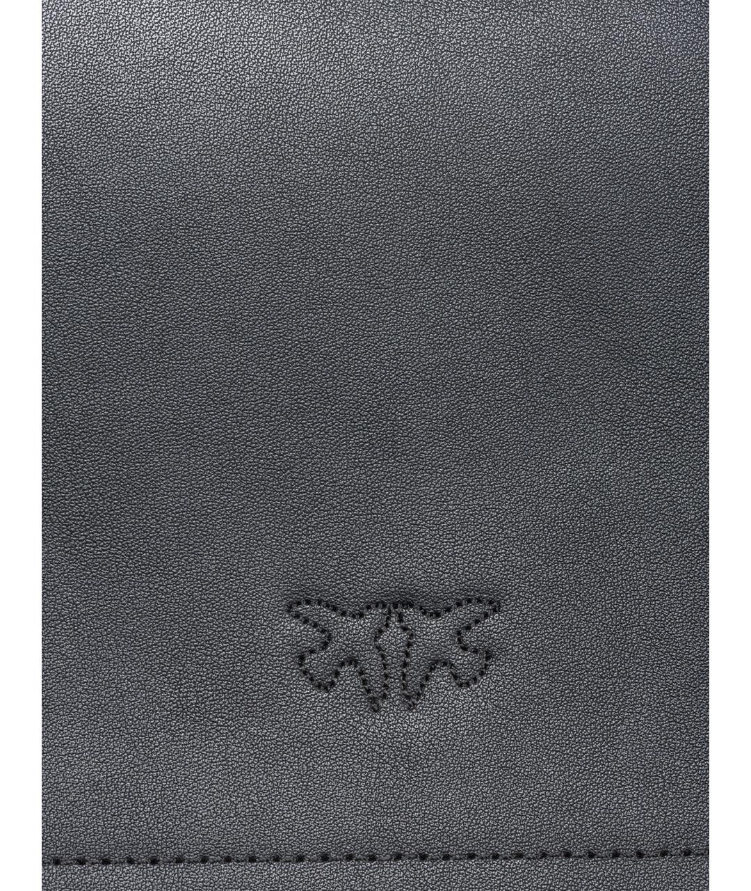 PINKO Черная кожаная сумка через плечо, фото 7