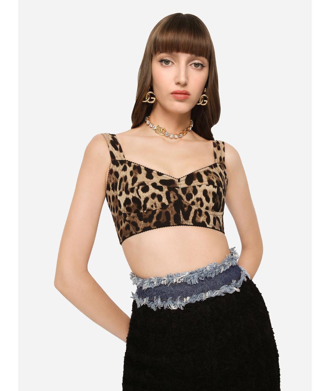 DOLCE&GABBANA Мульти шелковая майка, фото 3