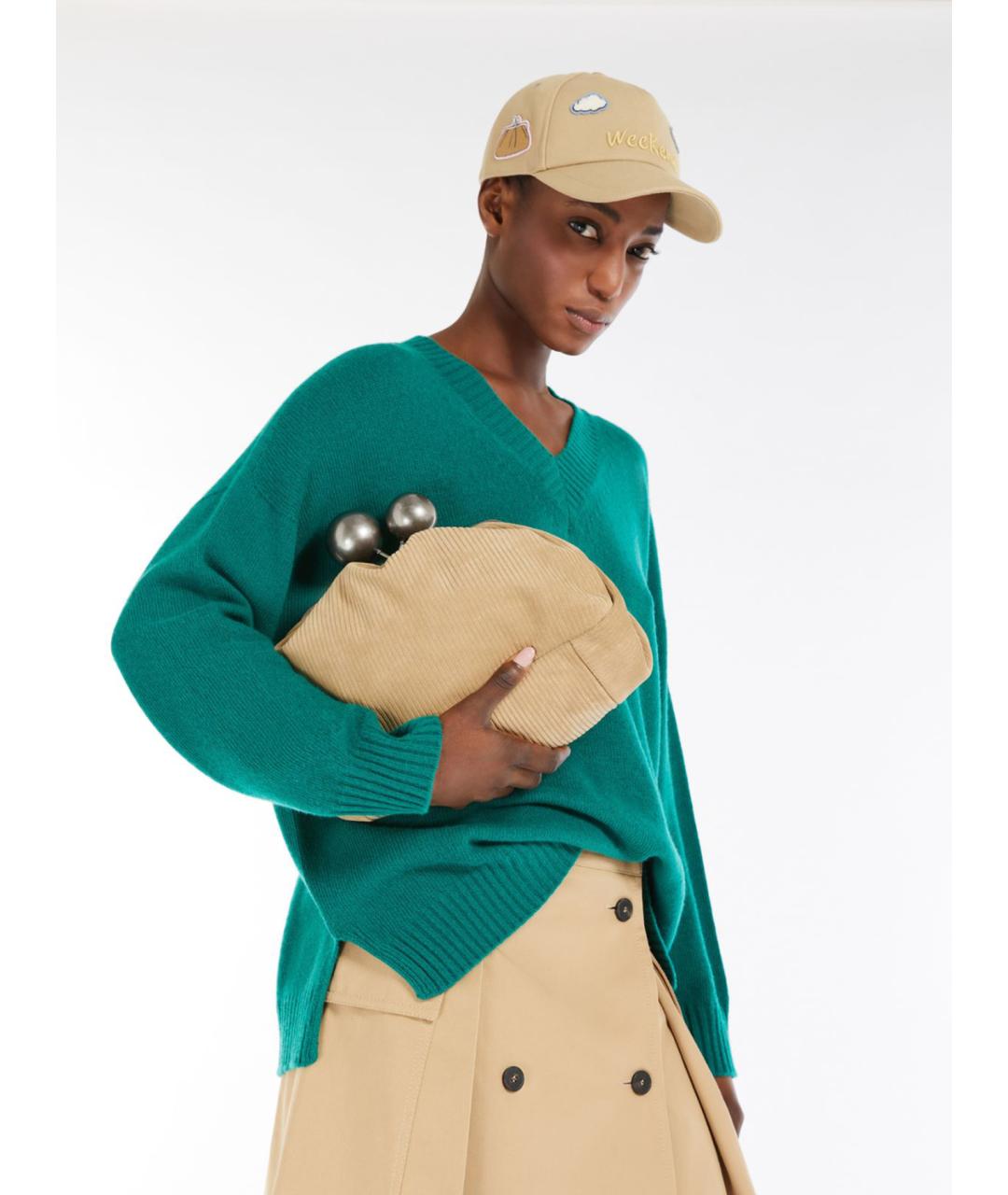 WEEKEND MAX MARA Зеленый шерстяной джемпер / свитер, фото 4