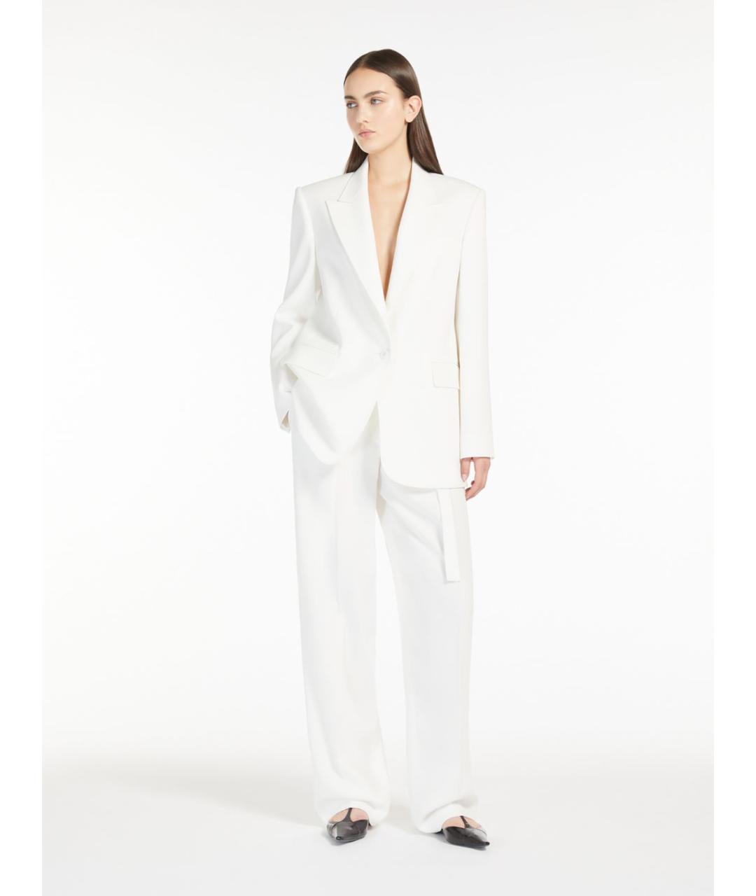 MAX MARA STUDIO Белые брюки широкие, фото 2