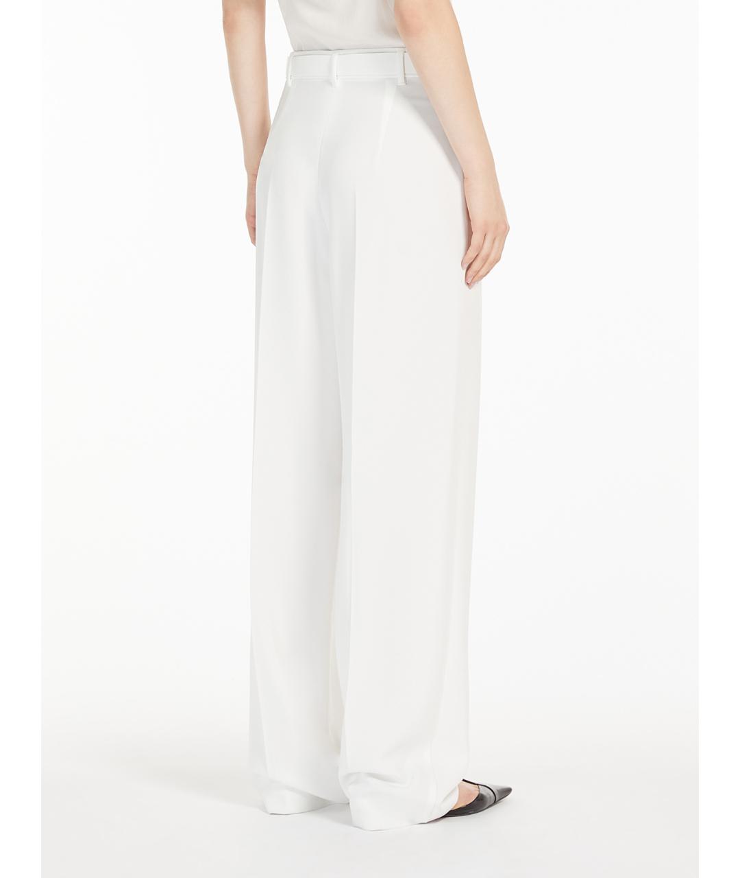 MAX MARA STUDIO Белые брюки широкие, фото 4