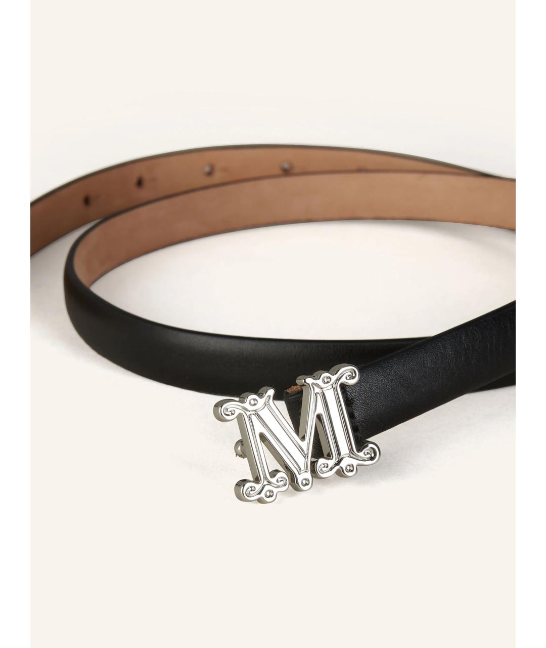 MAX MARA Черный кожаный ремень, фото 2