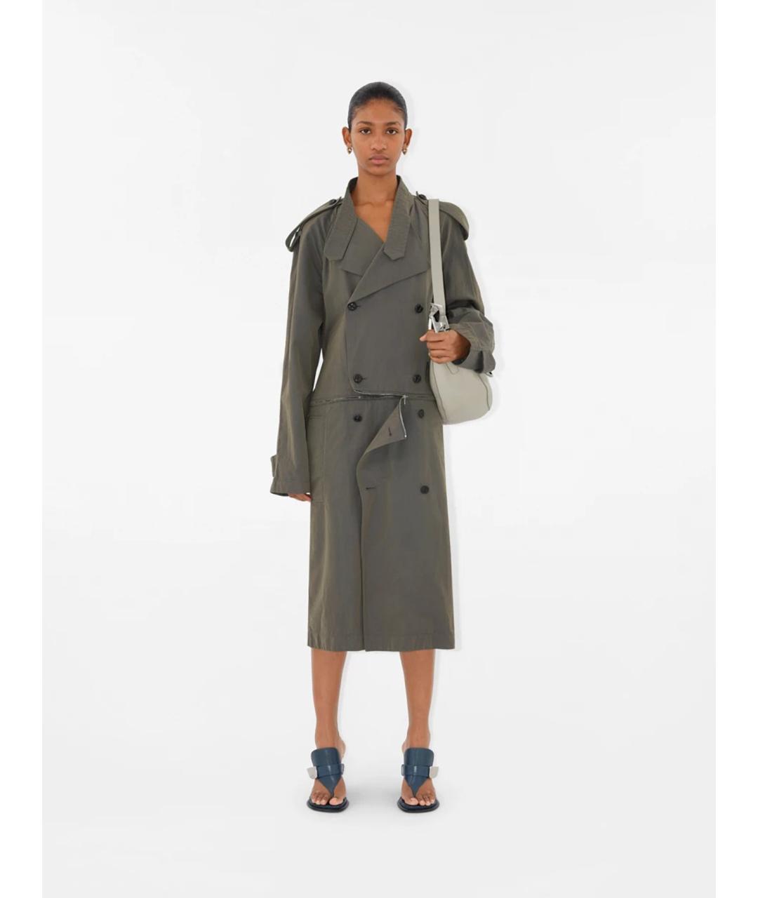 BURBERRY Серое льняное повседневное платье, фото 2