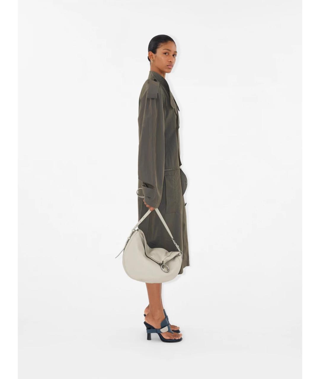 BURBERRY Серое льняное повседневное платье, фото 4
