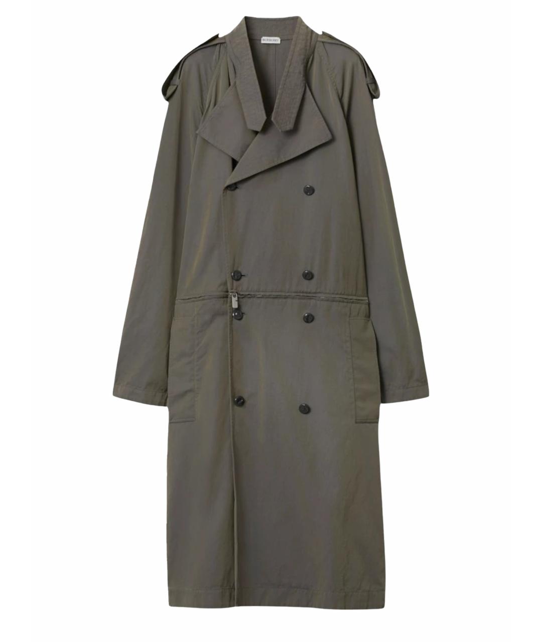 BURBERRY Серое льняное повседневное платье, фото 1