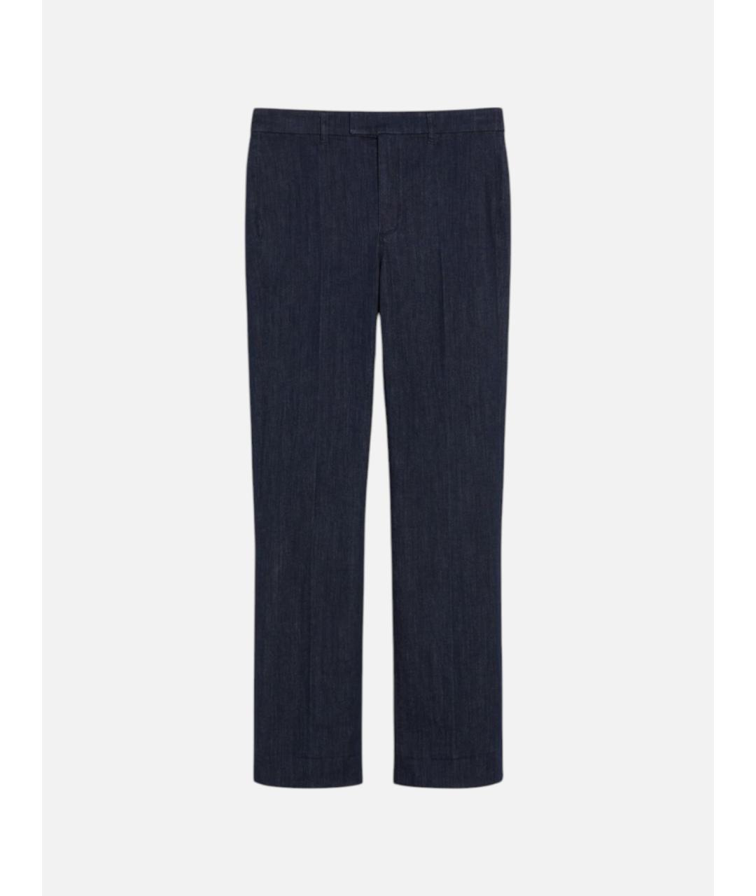 'S MAX MARA Темно-синие хлопковые прямые джинсы, фото 5