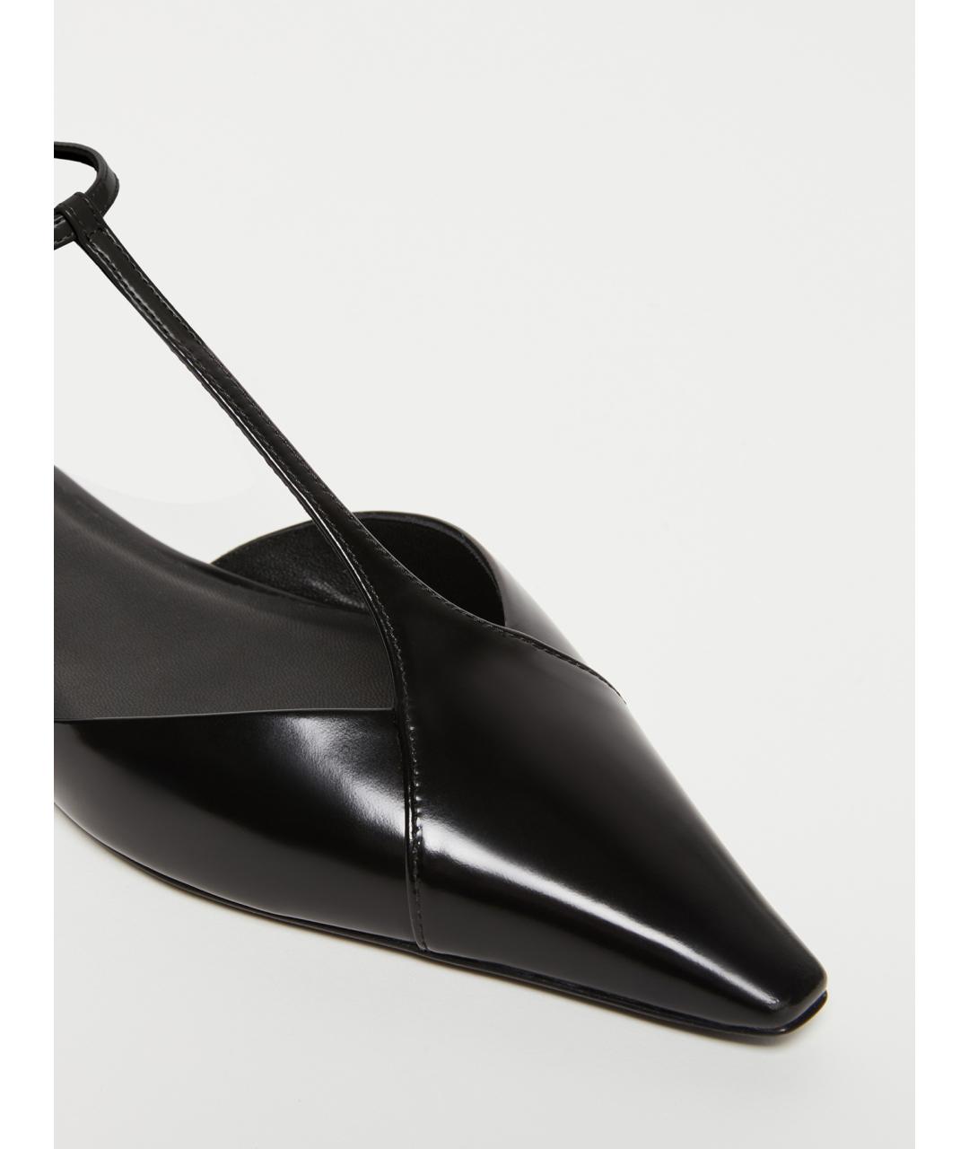 MAX MARA Черные кожаные босоножки, фото 3
