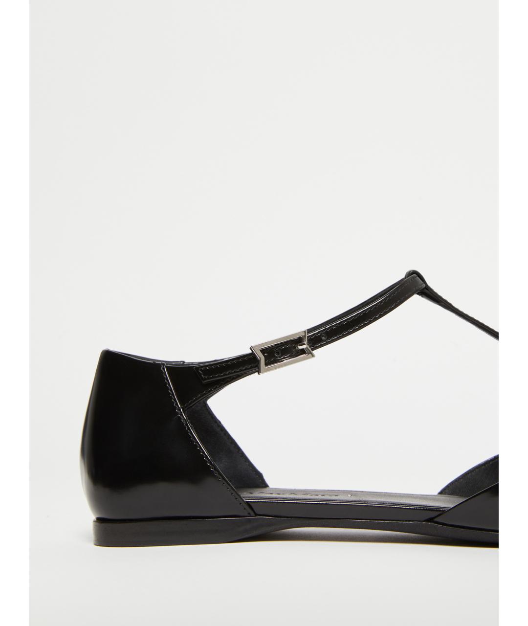 MAX MARA Черные кожаные босоножки, фото 4