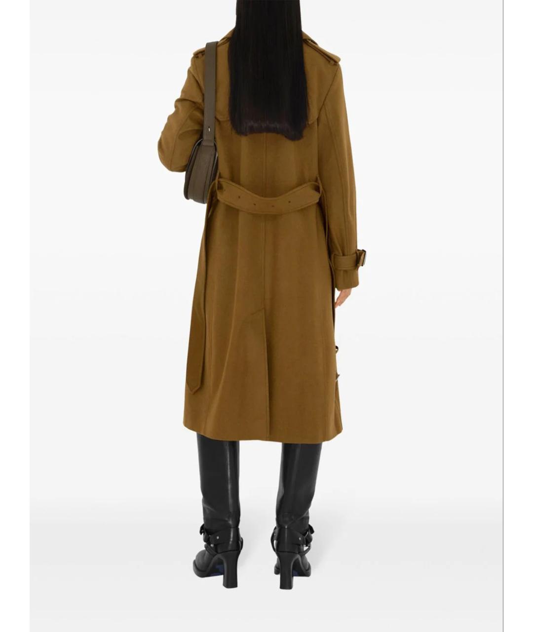 BURBERRY Коричневое шерстяное пальто, фото 4