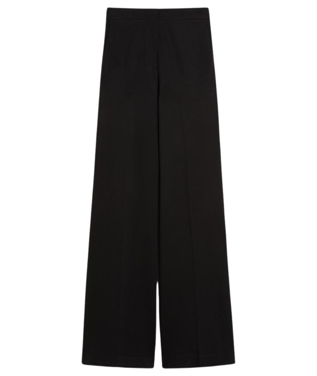 MAX MARA Черные вискозные брюки широкие, фото 1
