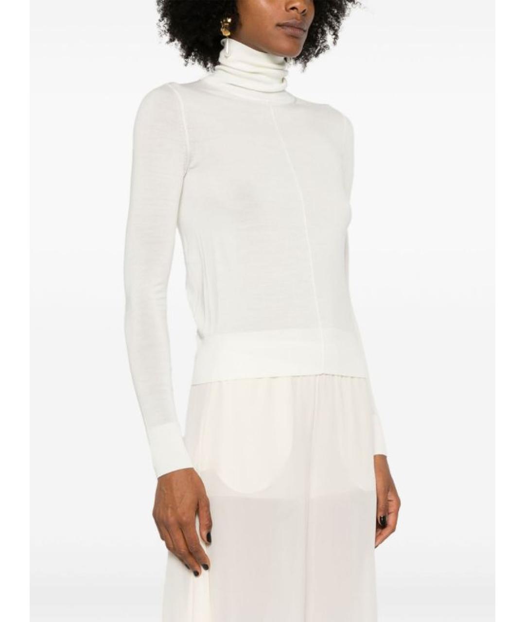 CHLOE Белая шерстяная водолазка, фото 3