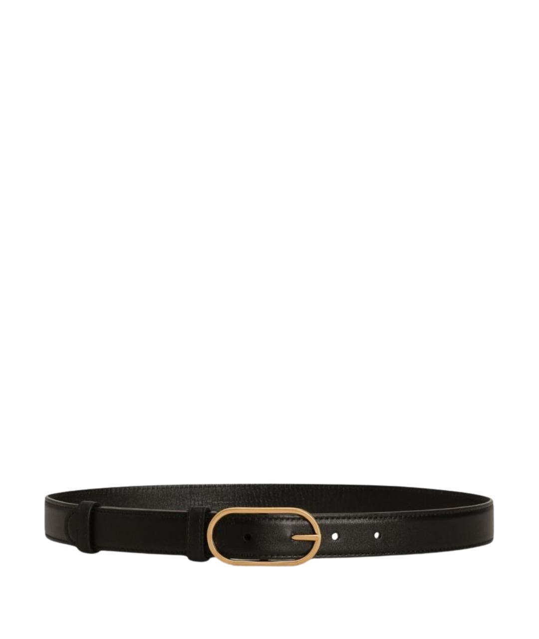 DOLCE&GABBANA Черный кожаный ремень, фото 1