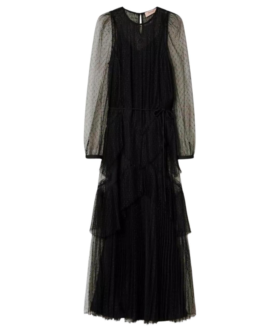 TWIN-SET Черное полиэстеровое коктейльное платье, фото 1