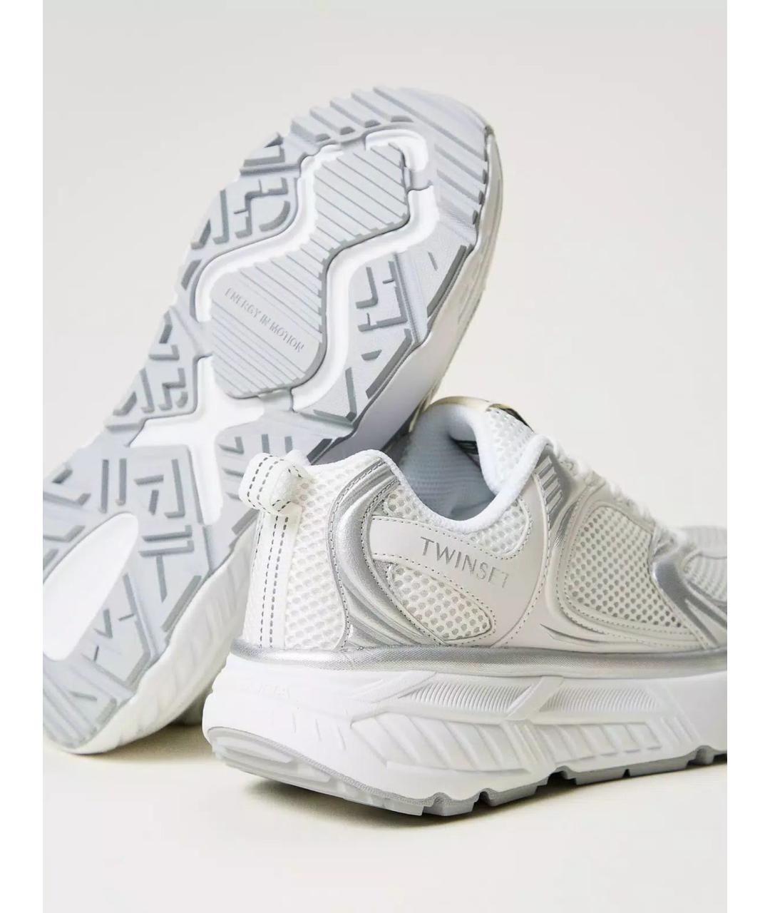 TWIN-SET Белые текстильные кроссовки, фото 6