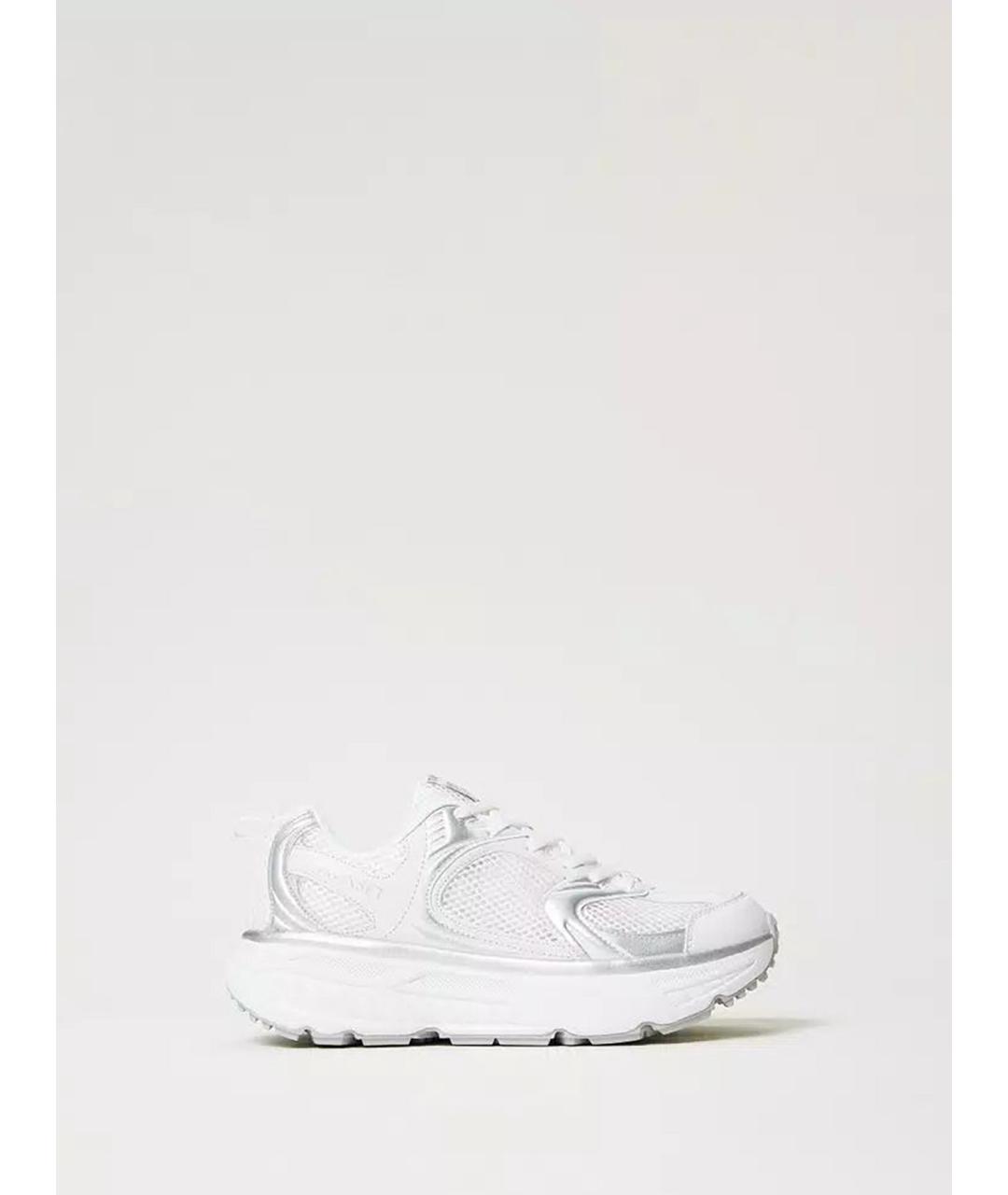 TWIN-SET Белые текстильные кроссовки, фото 8