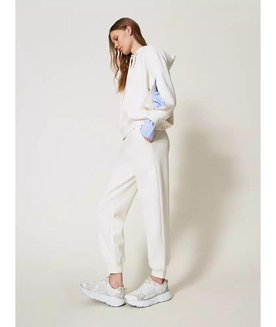 TWIN-SET Белые текстильные кроссовки, фото 3