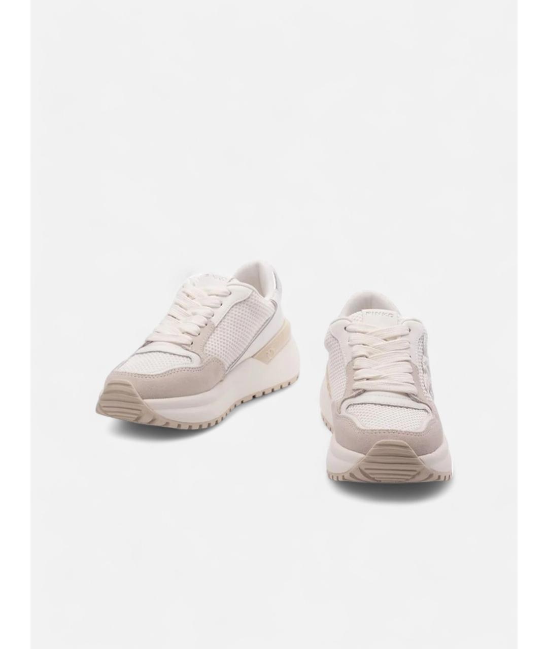 PINKO Бежевые текстильные кроссовки, фото 2