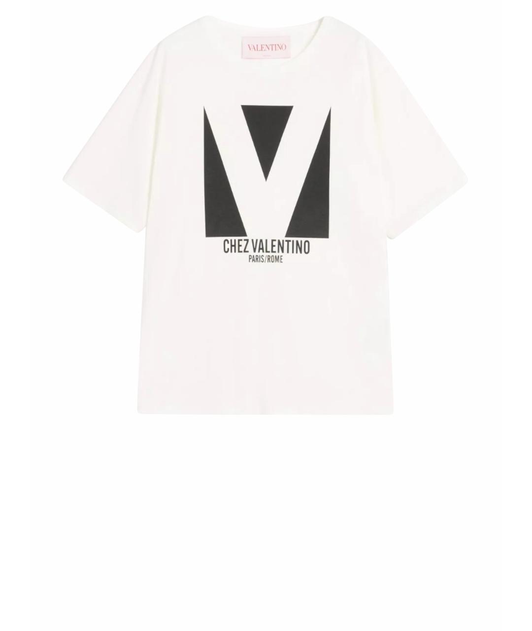 VALENTINO Белая хлопковая футболка, фото 1