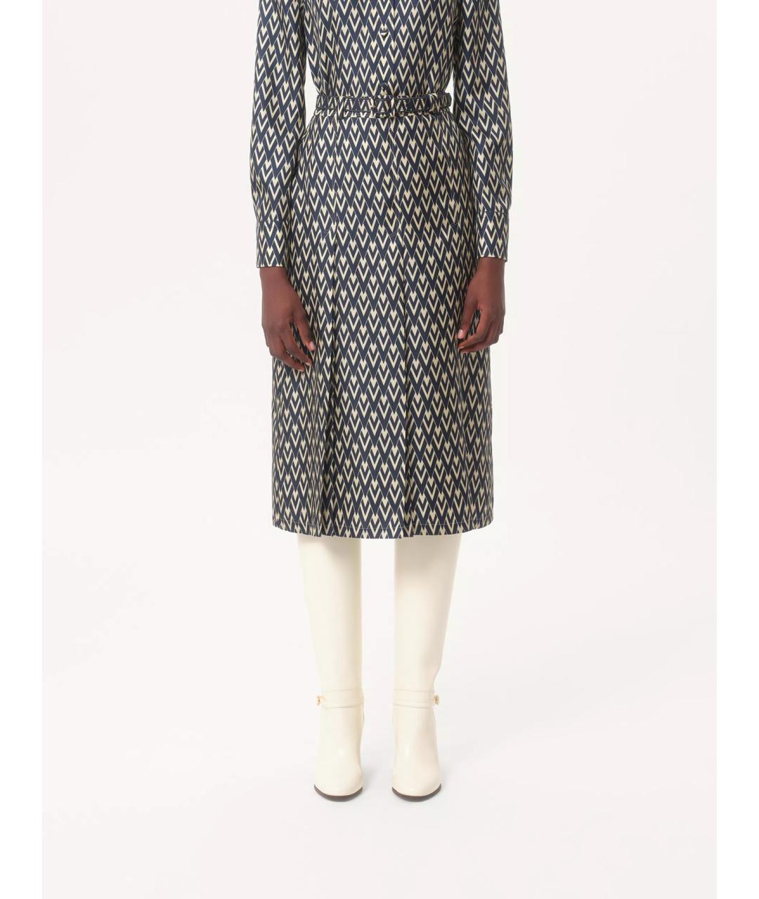 VALENTINO Мульти шелковая юбка миди, фото 2