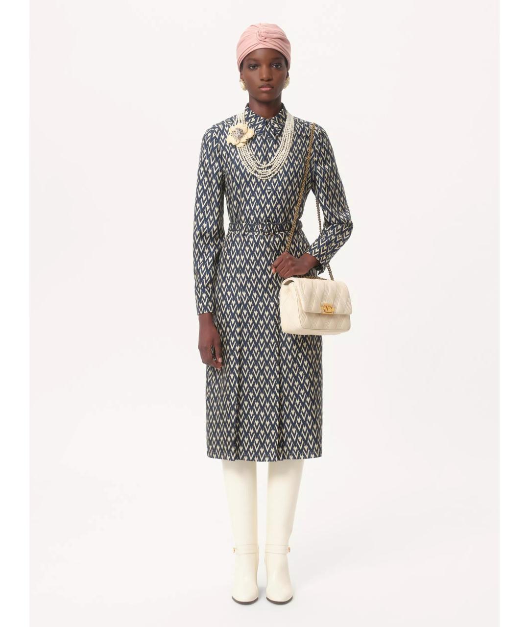 VALENTINO Мульти шелковая юбка миди, фото 3